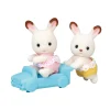 Epoch Everlasting Play Calico Critters Chocolate Rabbit Twins - Owl & Goose Gifts| Plush Toys|Imaginative Play