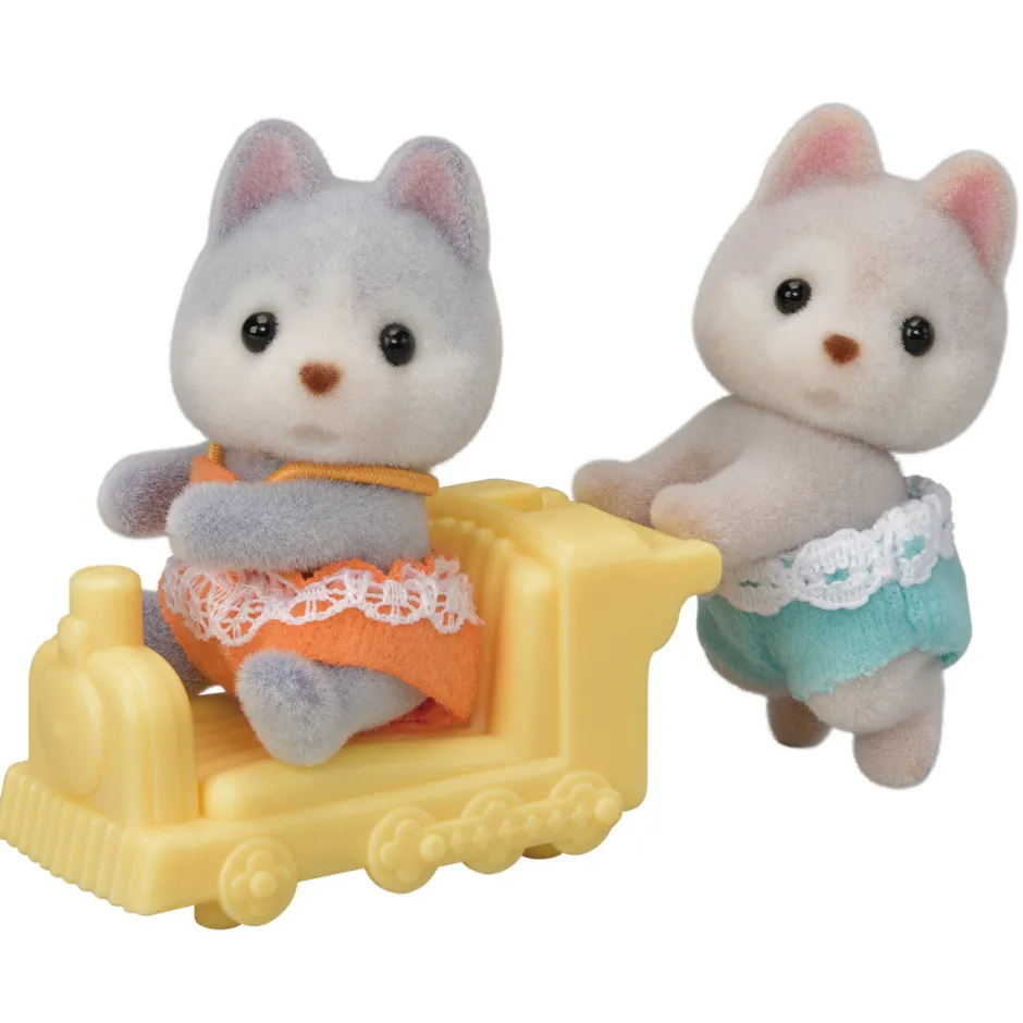 Epoch Everlasting Play Calico Critters Husky Twins - Owl & Goose Gifts| Plush Toys|Imaginative Play
