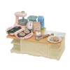 Epoch Everlasting Play Calico Critters Kitchen Island Furniture and Accessories Set - Owl & Goose Gifts| Plush Toys|Imaginative Play