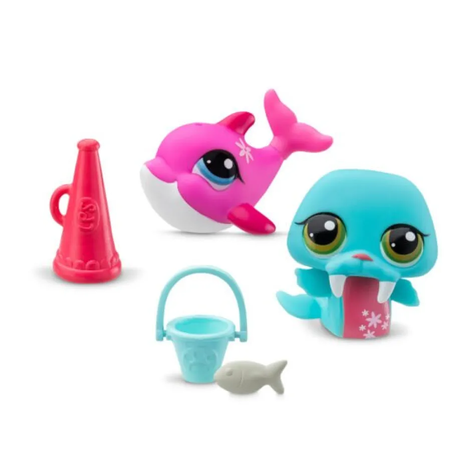 Owl & Goose Gifts Littlest Pet Shop Pet Pairs Play Set - Walrus #33 and Dolphin #29 -| Plush Toys|Imaginative Play