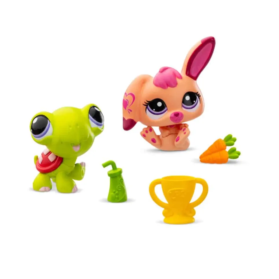 Owl & Goose Gifts Littlest Pet Shop Pet Pairs Series 2 - Turtle #94 and Rabbit #95 -| Plush Toys|Imaginative Play