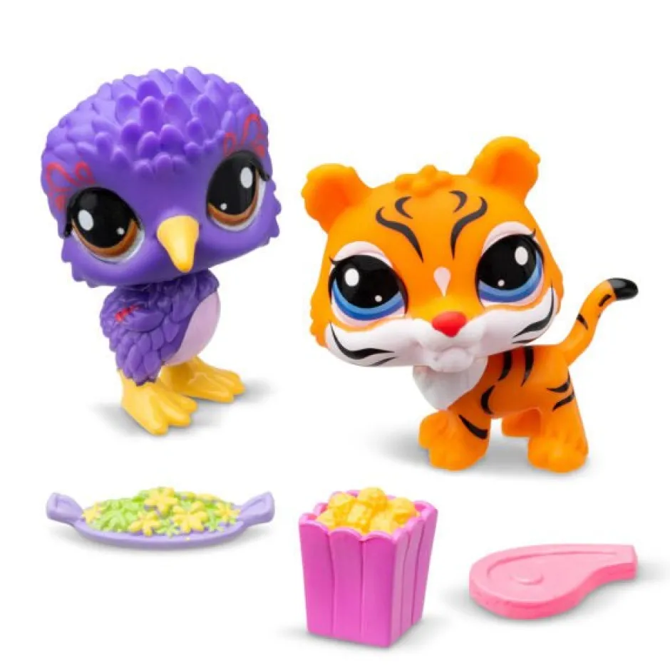 Owl & Goose Gifts Littlest Pet Shop Pet Pairs Play Set - Kiwi #22 and Tiger #26 -| Plush Toys|Imaginative Play