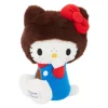 Sekiguchi Monchhichi x Hello Kitty 7 Inch Hello Kitty in Overalls Plush Toy| Plush Toys