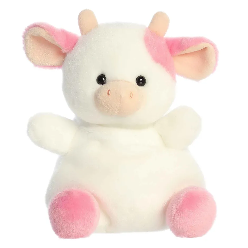 Aurora Palm Pals Party Sized 8 Inch Belle the Strawberry Cow Plush Toy| Plush Toys
