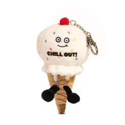 Owl & Goose Gifts Punchkins Bites - Chill Out Ice Cream Plush Clip -| Plush Toys|Plush Clips