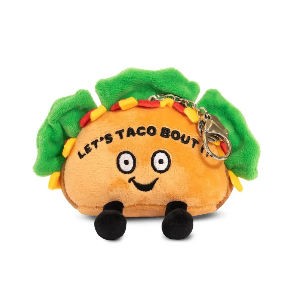 Owl & Goose Gifts Punchkins Bites - Let's Taco Bout It Plush Clip -| Plush Toys|Plush Clips