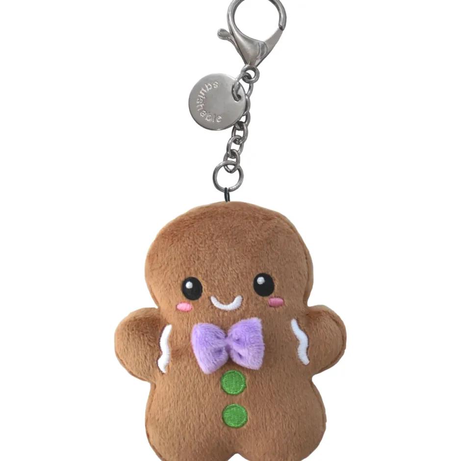 Owl & Goose Gifts Squishable 3 Inch Gingerbread Man Micro Clip -| Plush Toys|Plush Clips