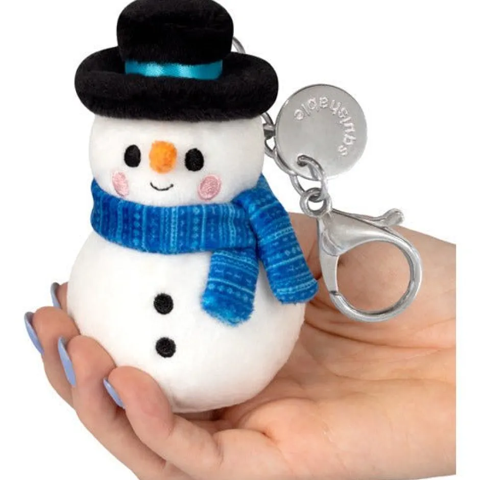 Owl & Goose Gifts Squishable 3 Inch Snowman Micro Clip -| Plush Toys|Plush Clips