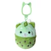 JazWares Squishmallow 3.5 Inch Eitan the Matcha Boba Red Panda Plush Clip - Owl & Goose Gifts| Plush Clips