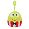 JazWares Squishmallow 3.5 Inch Keroppi the Sanrio Plush Clip - Owl & Goose Gifts| Plush Clips
