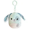 JazWares Squishmallow 3.5 Inch Linnea the Dog Velvet Squad Plush Clip - Owl & Goose Gifts| Plush Clips