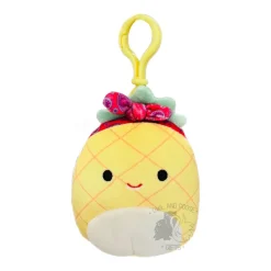 JazWares Squishmallow 3.5 Inch Maui the Pineapple with Headband Plush Clip - Owl & Goose Gifts| Plush Clips