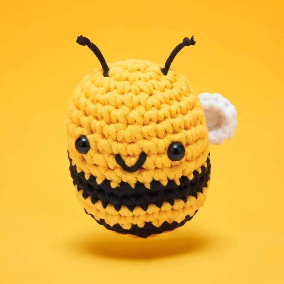 Owl & Goose Gifts The Woobles Cornelius the Bee Beginner Crochet Kit -| Plush Toys|Activities & Crafts