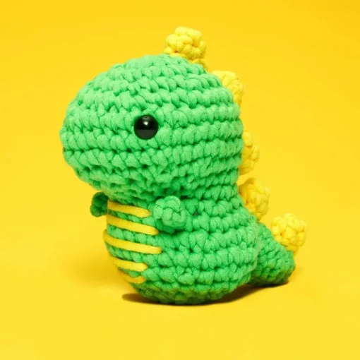 Owl & Goose Gifts The Woobles Fred the Dinosaur Beginner Crochet Kit -| Plush Toys|Activities & Crafts