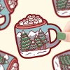 Owl & Goose Gifts Turtle's Soup Hot Cocoa Forest Holiday Vinyl Sticker -| Stickers & Stationary