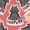 Owl & Goose Gifts Turtle's Soup Vampurr Black Cat Halloween Vinyl Sticker| Stickers & Stationary