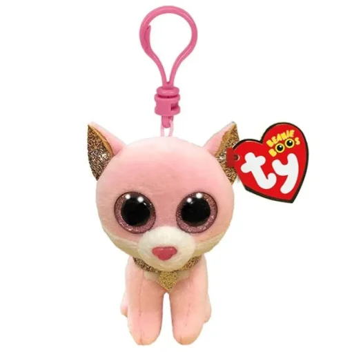 Owl & Goose Gifts Ty Beanie Boos 3 Inch Fiona the Pink Cat Plush Clip -| Plush Toys|Plush Clips